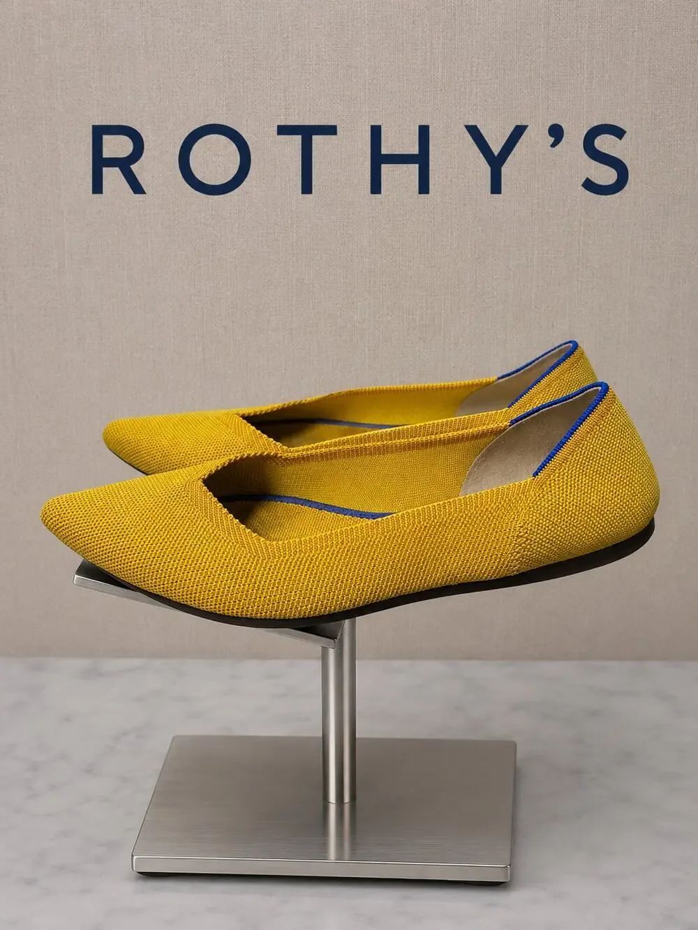 Rothy’s The Point Marigold Knit Flats Women’s Size 10